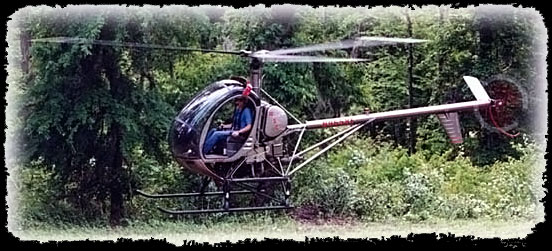 Gary landing helicopter in his back yard